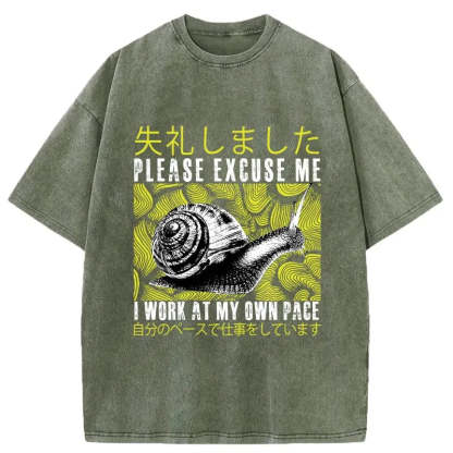 Tokyo-Tiger Snails That Work According To Their Own Rules Washed T-Shirt