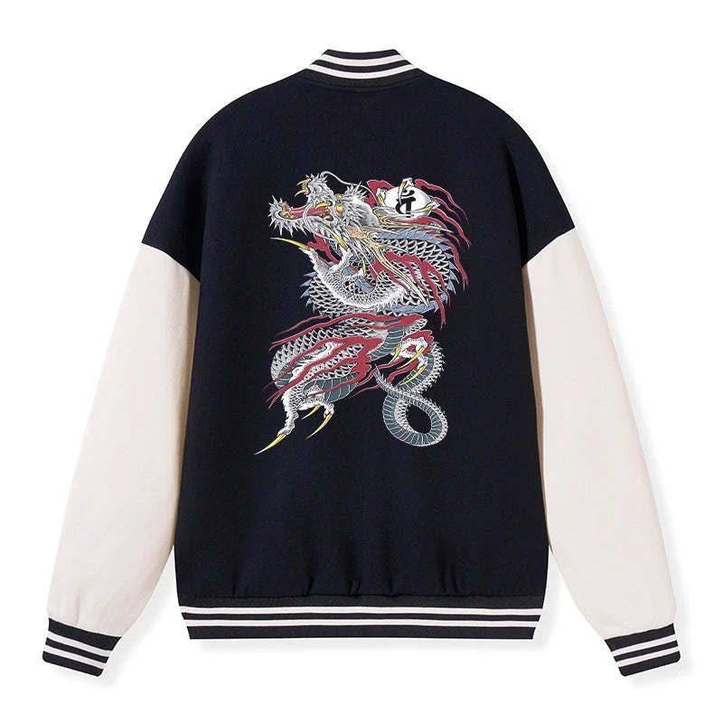 Tokyo-Tiger Dragon of Dojima Embroidery Varsity Jacket Sale