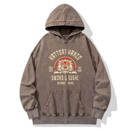 Tokyo-Tiger Hattori Hanzo Sword Washed Hoodie
