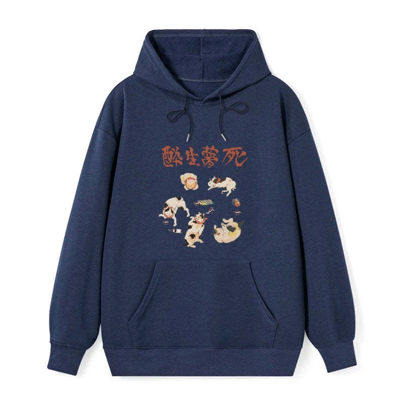 Tokyo-Tiger Drunken Cats Classic Hoodie