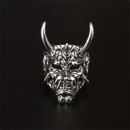 Tokyo-Tiger Oni Mask Retro Japanese Ring