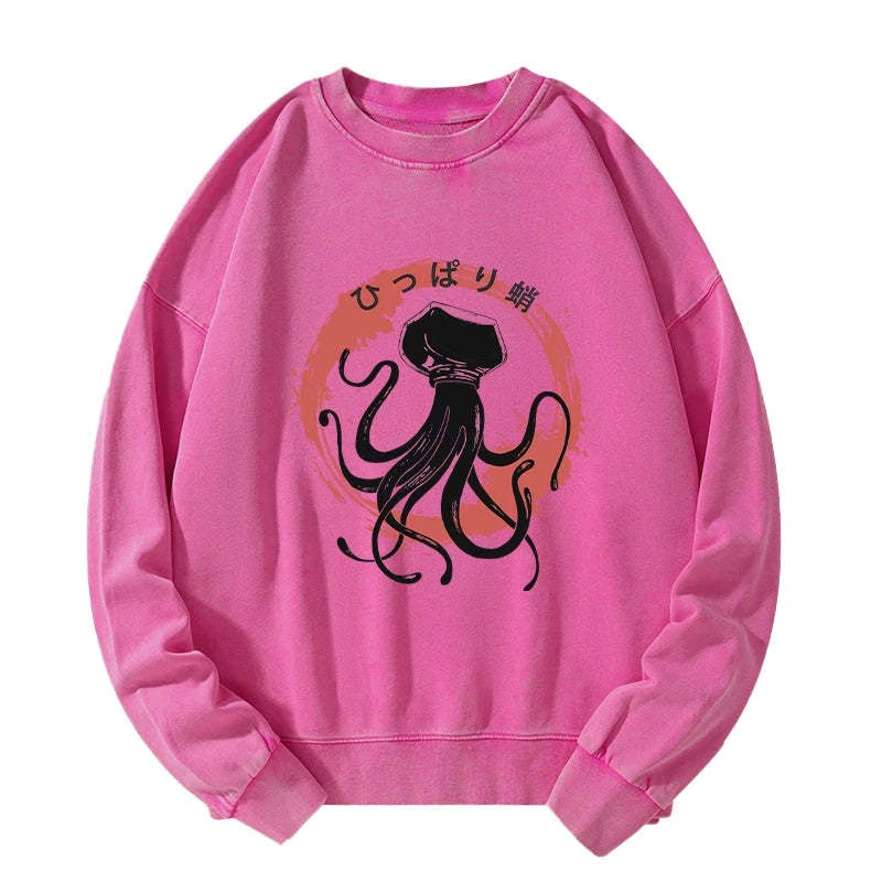 Tokyo-Tiger Vintage Octopus Japanese Washed Sweatshirt Sale