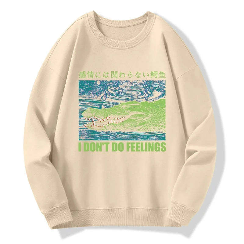 Tokyo-Tiger An Emotionless Crocodile Sweatshirt Sale