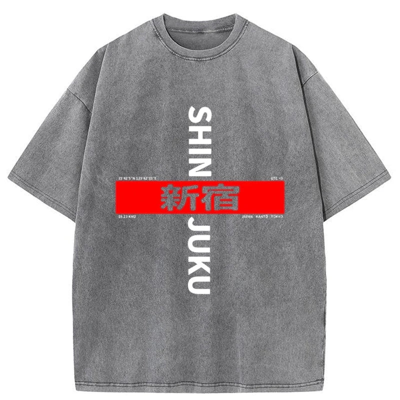 Tokyo-Tiger Shinjuku Prefecture Japan Washed T-Shirt