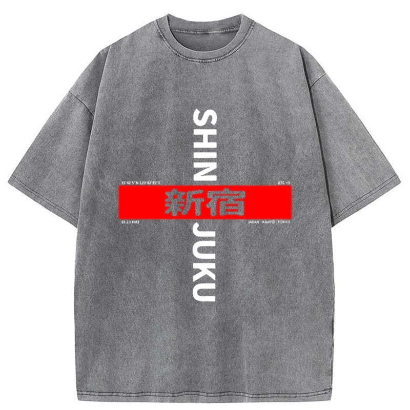 Tokyo-Tiger Shinjuku Prefecture Japan Washed T-Shirt