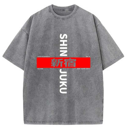 Tokyo-Tiger Shinjuku Prefecture Japan Washed T-Shirt