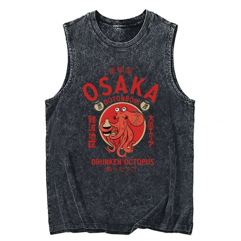 Tokyo-Tiger Drunken Octopus Japan Washed Tank