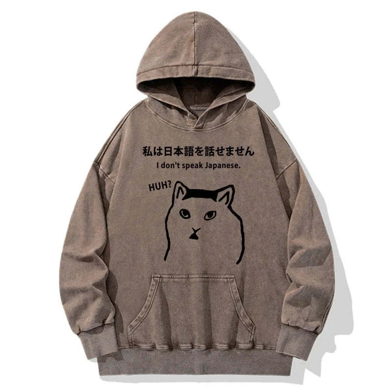 Tokyo-Tiger I Don't Speak Japanese Washed Hoodie Sale