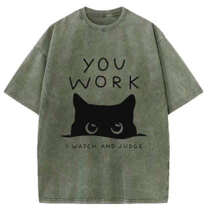 Tokyo-Tiger A Cat That Spies Washed T-Shirt-tokyo-tiger