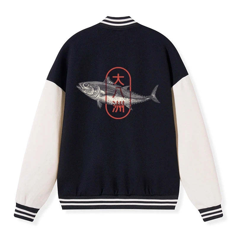 Tokyo-Tiger Oyashima Sushi Logo Embroidery Varsity Jacket Sale