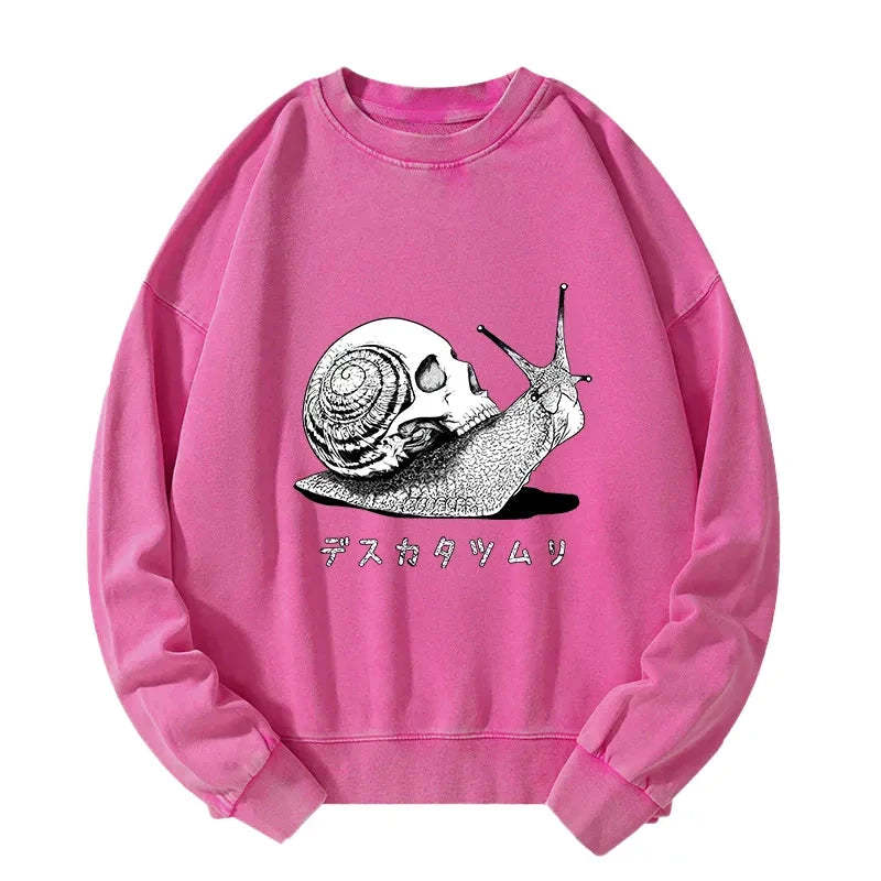 Tokyo-Tiger Death Snail Manga Washed Sweatshirt