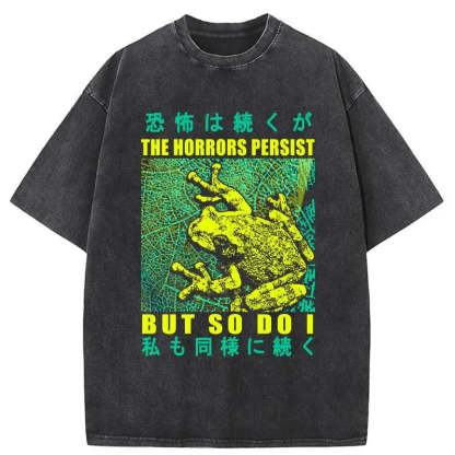 Tokyo-Tiger The Horrors Persist Frog Washed T-Shirt Sale – tokyo-tiger