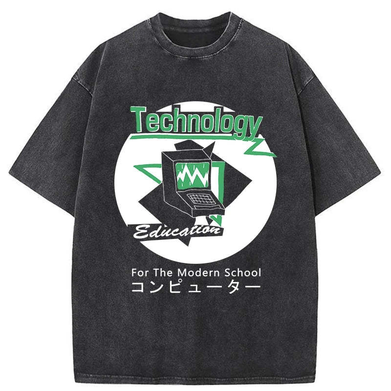 Tokyo-Tiger Technology For The Modern School Washed T-Shirt