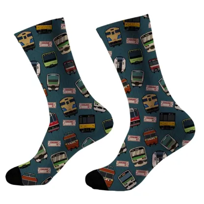 Tokyo-Tiger Japanese Train Socks