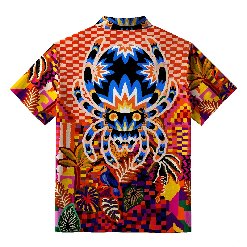 Tokyo-Tiger Spiders In The Rainforest Button-up Shirt