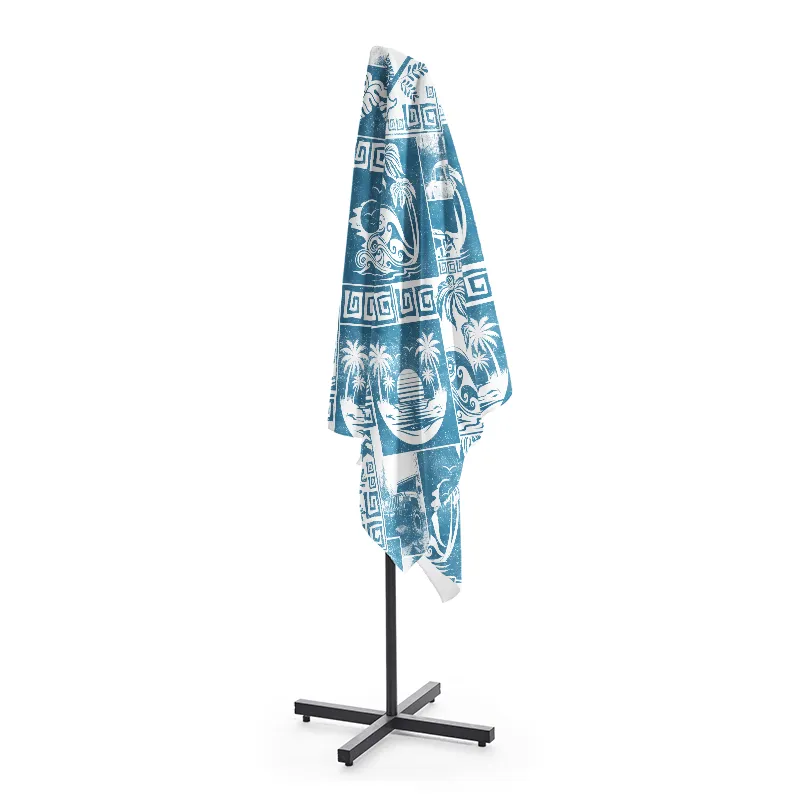 Tokyo-Tiger Tropical Island Collage Beach Towel