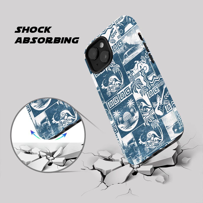 Tokyo-Tiger Tropical Island Collage Phone Case