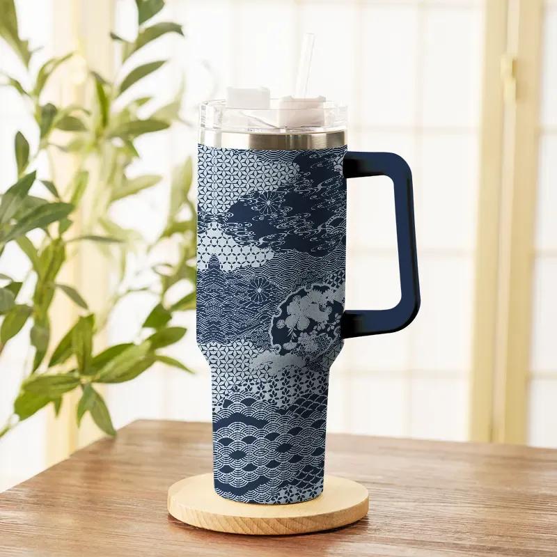 Tokyo-Tiger Sakura Auspicious Clouds 40oz Tumbler