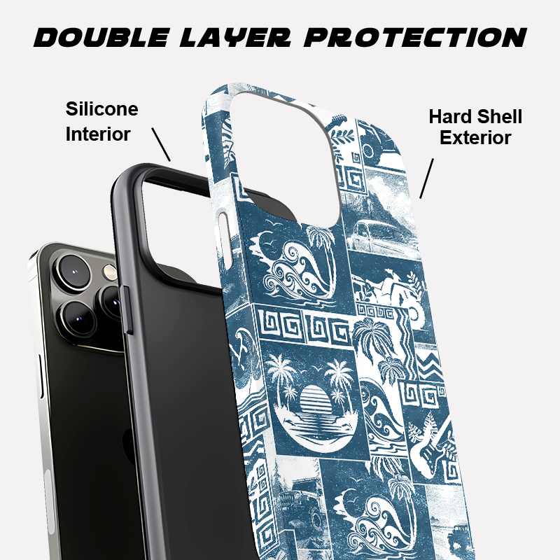 Tokyo-Tiger Tropical Island Collage Phone Case