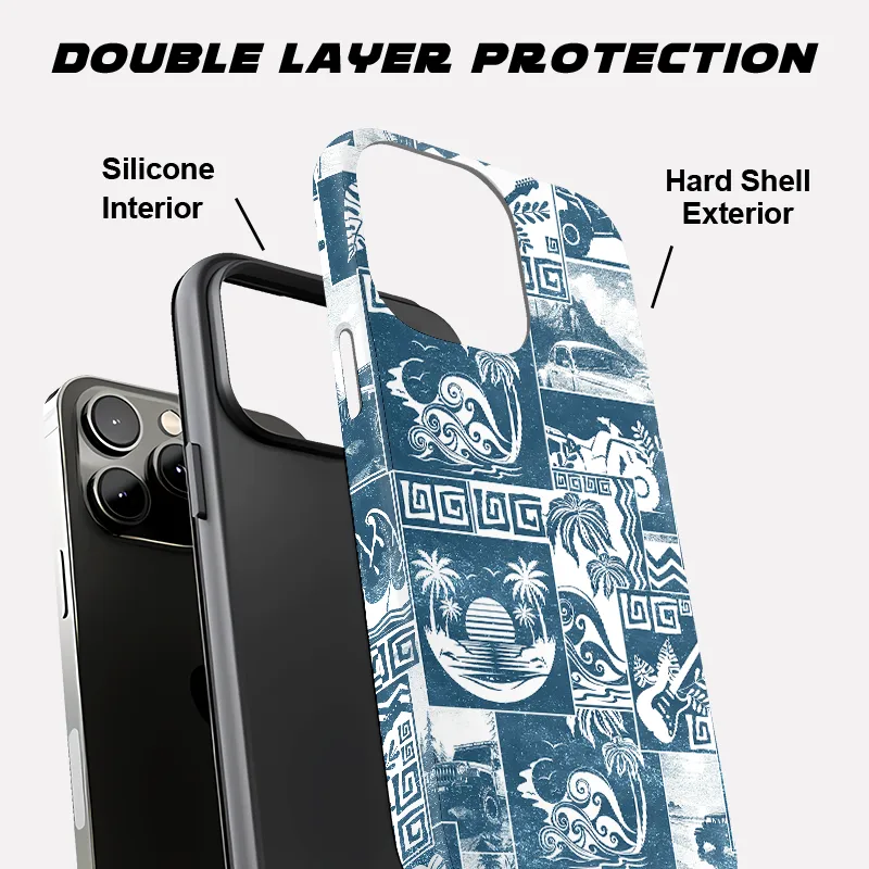 Tokyo-Tiger Tropical Island Collage Phone Case