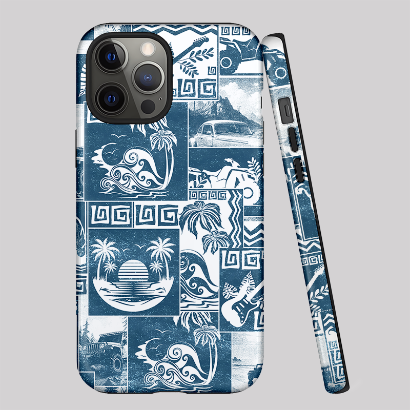 Tokyo-Tiger Tropical Island Collage Phone Case