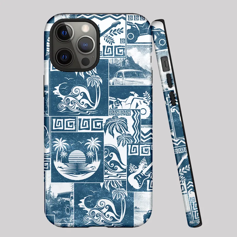 Tokyo-Tiger Tropical Island Collage Phone Case
