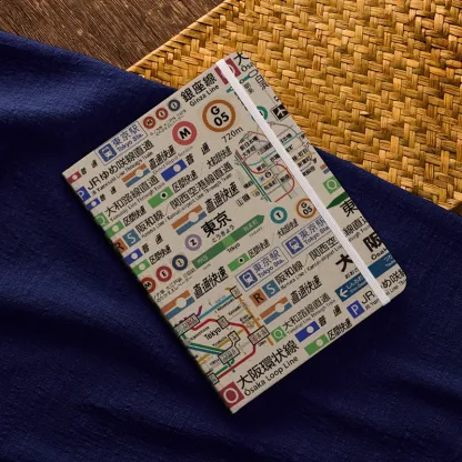 Tokyo-Tiger Tokyo Train Lines Notebook
