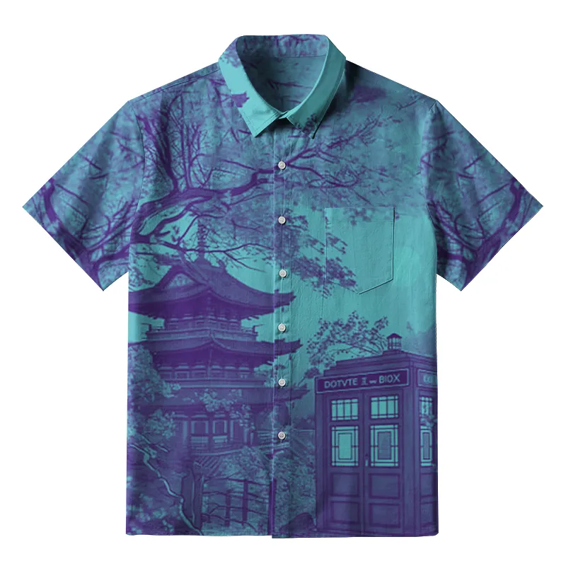 Tokyo-Tiger Mystic Tardis Button-up Shirt Sale