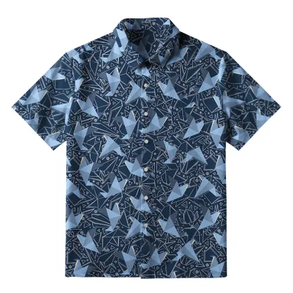 Tokyo-Tiger Japanese Traditional Origami Button-up Shirt