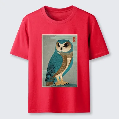 Tokyo-Tiger Vintage Owl Woodblock Art Classic T-Shirt