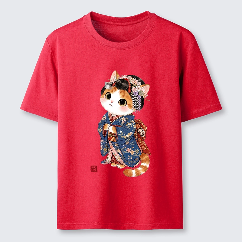 Tokyo-Tiger Cat Dressed As A Geisha Funny Classic T-Shirt