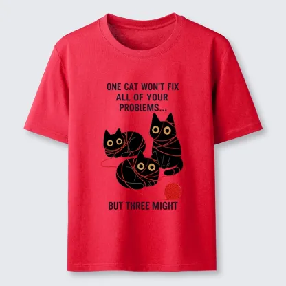 Tokyo-Tiger Three Cats Fix All Problems Classic T-Shirt