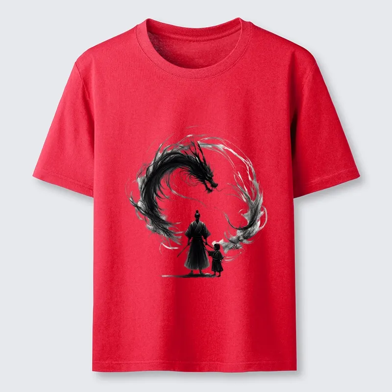 Tokyo-Tiger Samurai And Dragon Fatherhood Classic T-Shirt