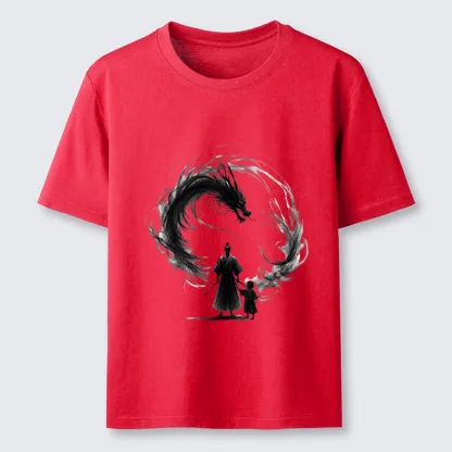 Tokyo-Tiger Samurai And Dragon Fatherhood Classic T-Shirt