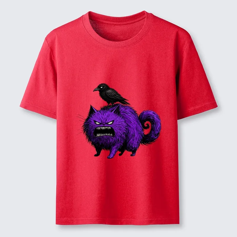 Tokyo-Tiger Spooky Purple Cat Ready To Attack Classic T-Shirt