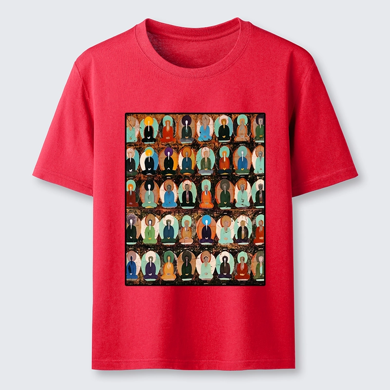 Tokyo-Tiger Peaceful Buddha Wall In Bright Colors Classic T-Shirt