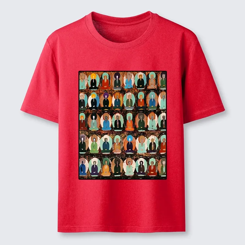 Tokyo-Tiger Peaceful Buddha Wall In Bright Colors Classic T-Shirt