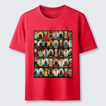 Tokyo-Tiger Peaceful Buddha Wall In Bright Colors Classic T-Shirt