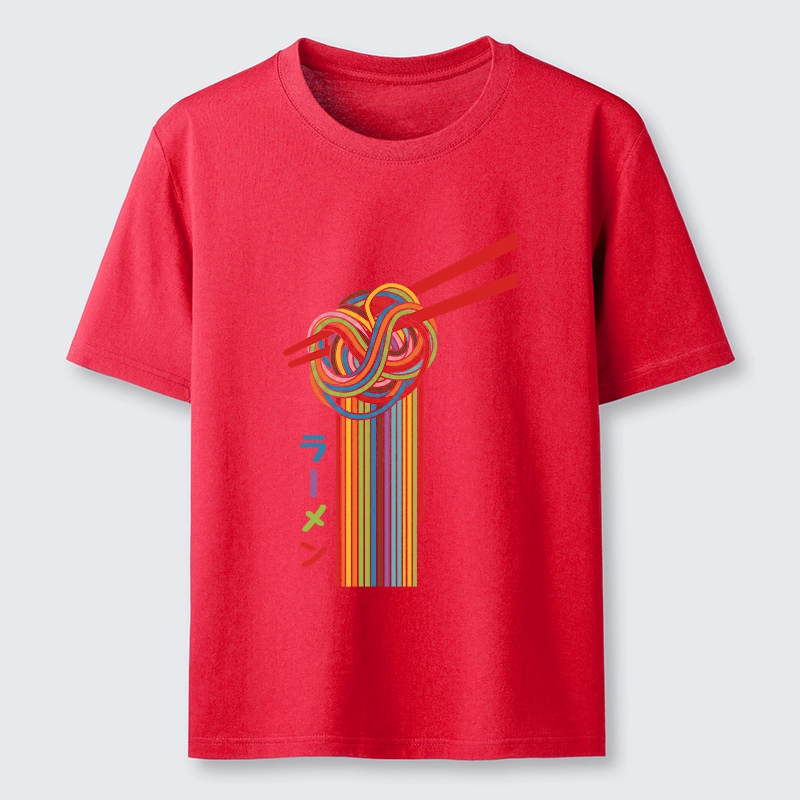 Tokyo-Tiger Colorful Noodles On Red Chopsticks Classic T-Shirt