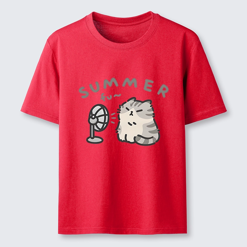 Tokyo-Tiger Summer Cat Chills With A Fan Classic T-Shirt