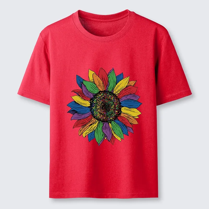 Tokyo-Tiger Rainbow Sunflower Pride Art Classic T-Shirt Sale