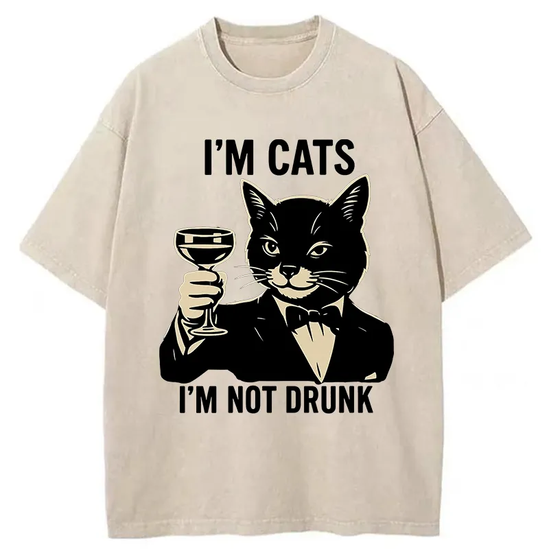 Tokyo-Tiger Cat Cheers Meme Funny Washed T-Shirt