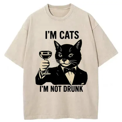 Tokyo-Tiger Cat Cheers Meme Funny Washed T-Shirt