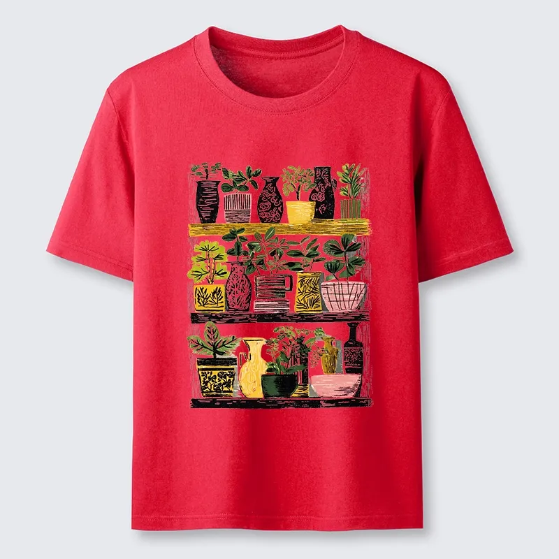 Tokyo-Tiger Cozy Home Plant Shelf Vibes Classic T-Shirt