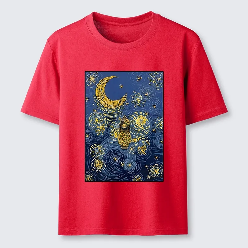 Tokyo-Tiger Van Gogh Vibes With Sunflower Boat Classic T-Shirt