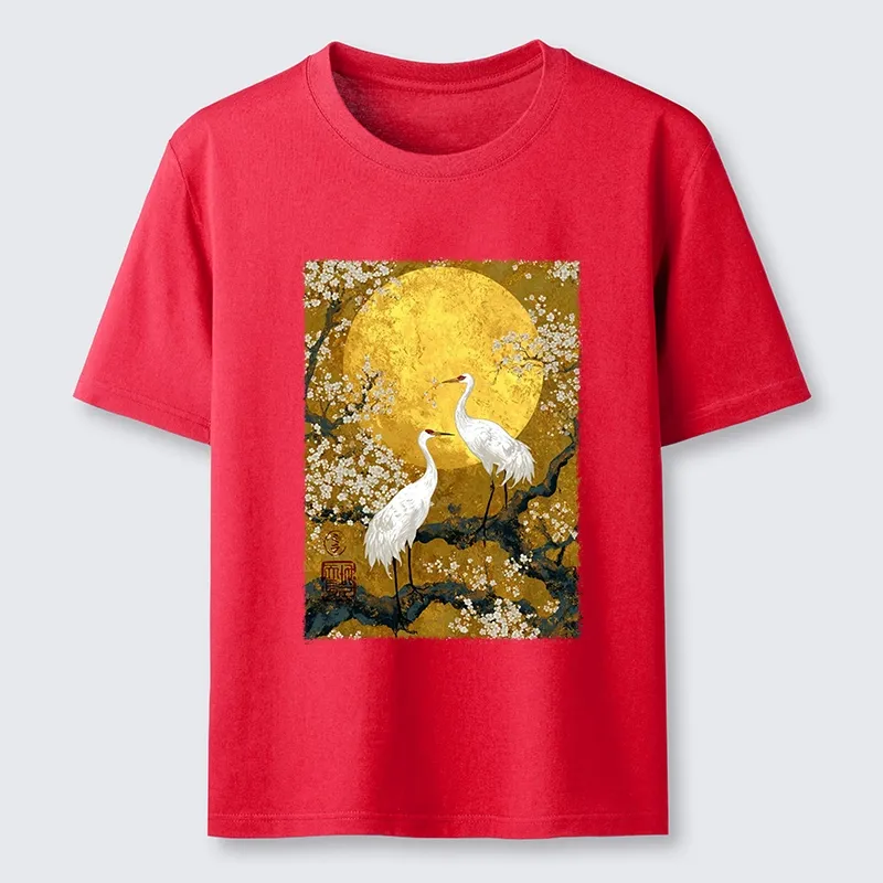 Tokyo-Tiger Traditional Japanese Crane Art Classic T-Shirt