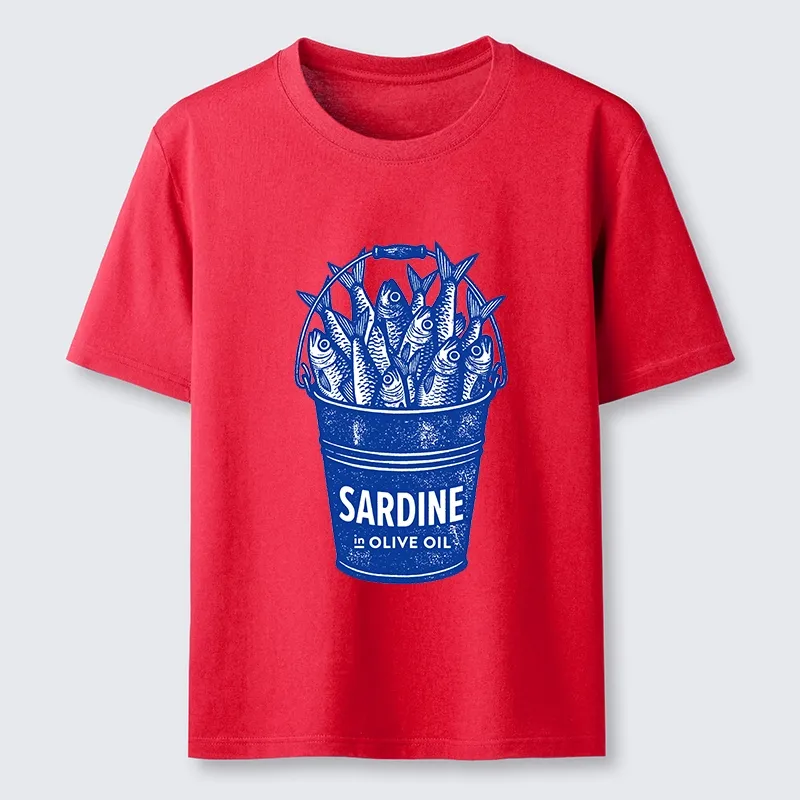 Tokyo-Tiger Vintage Bucket Full Of Fresh Sardines Classic T-Shirt