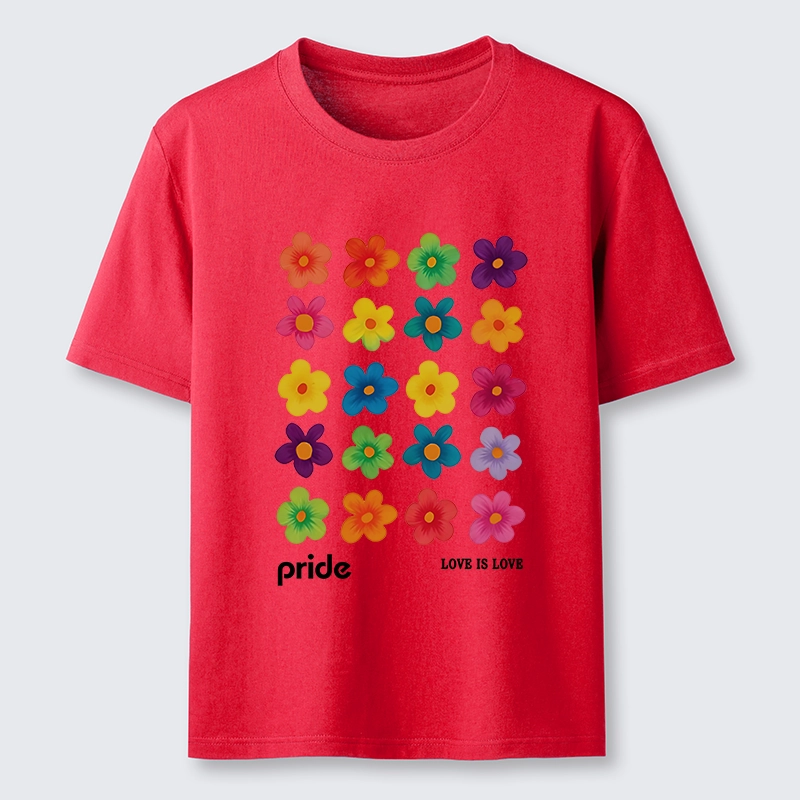 Tokyo-Tiger Colorful Flower Grid For Pride Month Classic T-Shirt