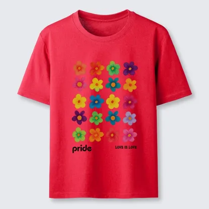 Tokyo-Tiger Colorful Flower Grid For Pride Month Classic T-Shirt
