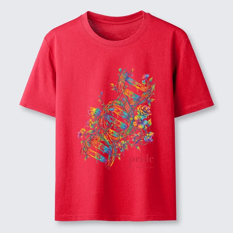 Tokyo-Tiger Floral Rainbow DNA Full Of Pride Spirit Classic T-Shirt